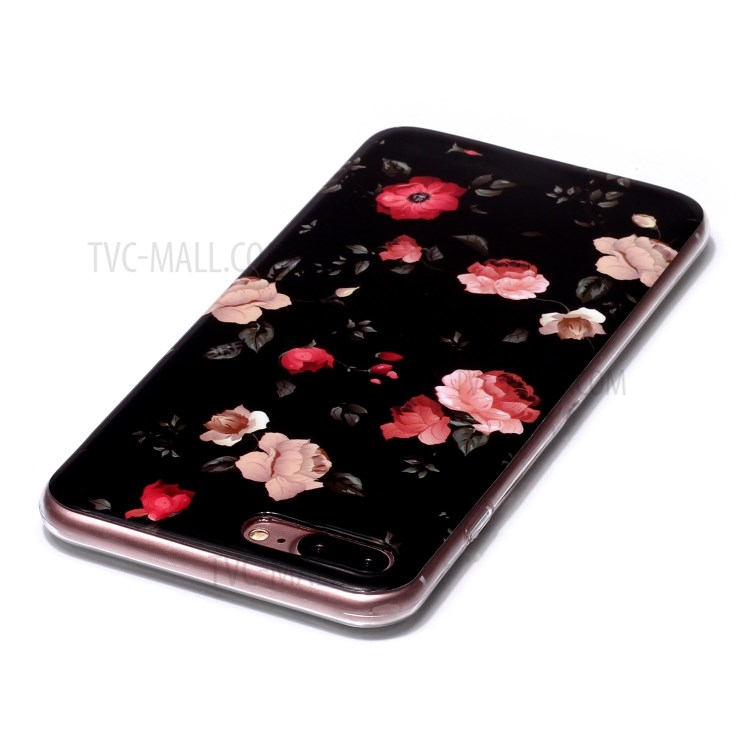 Noctilucent IMD TPU Phone Cover for iPhone 8 Plus/7 Plus 5.5 inch - Flowers-3