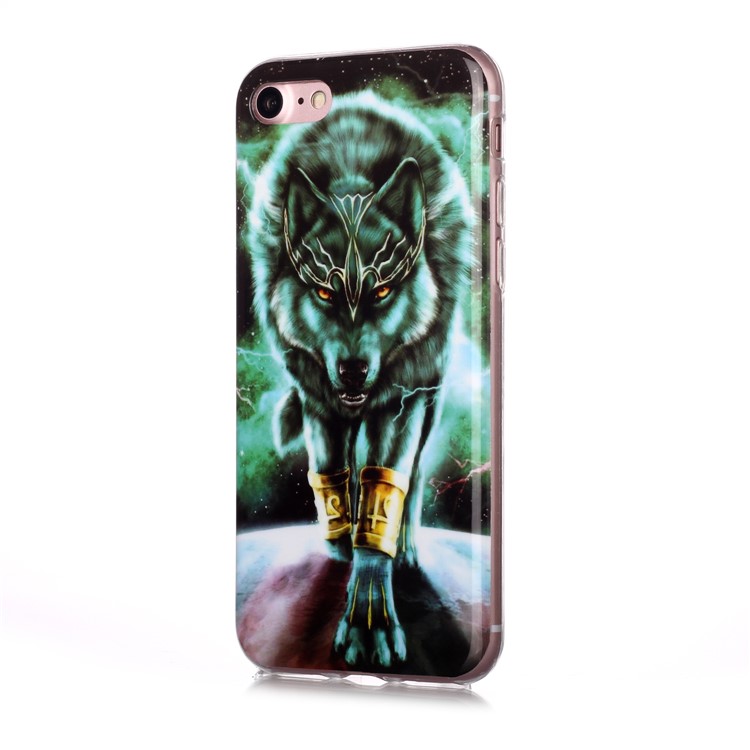 Noctilucent Patterned IMD TPU Phone Case for iPhone 6s/6 - Wolf-2