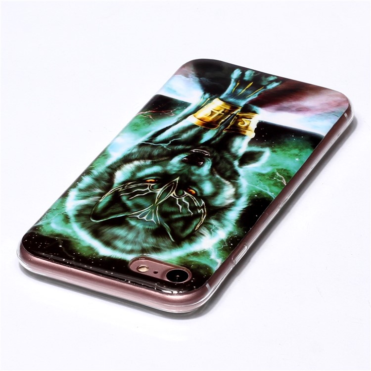Noctilucent Patterned IMD TPU Phone Case for iPhone 6s/6 - Wolf-3