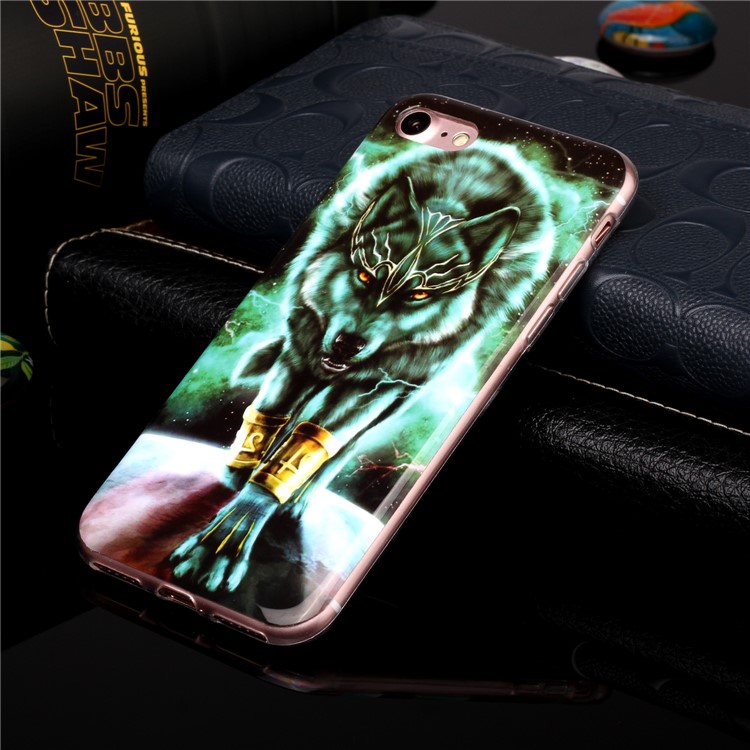 Noctilucent Patterned IMD TPU Phone Case for iPhone 6s/6 - Wolf-4
