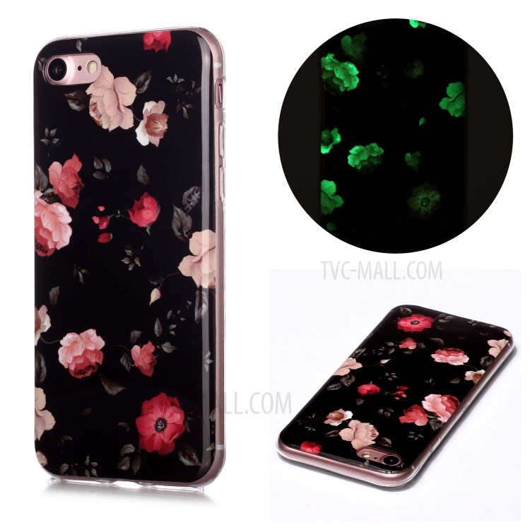 Noctilucent Patterned IMD TPU Phone Case for iPhone 6s/6 - Beautiful Flowers-1