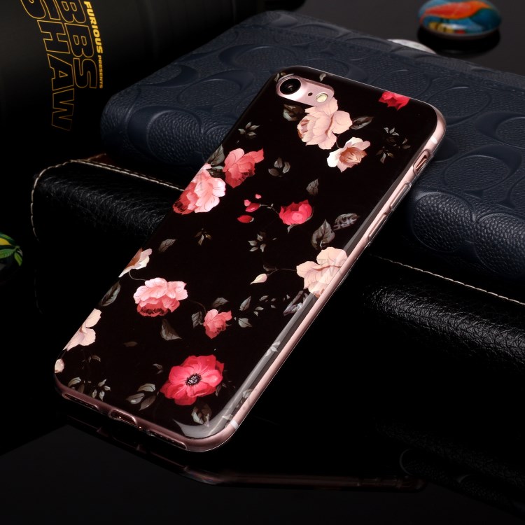 Noctilucent Patterned IMD TPU Phone Case for iPhone 6s/6 - Beautiful Flowers-4