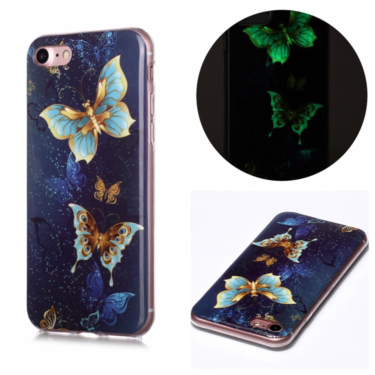 Noctilucent Patterned IMD TPU Phone Case for iPhone 6s/6 - Vivid Butterfly-1