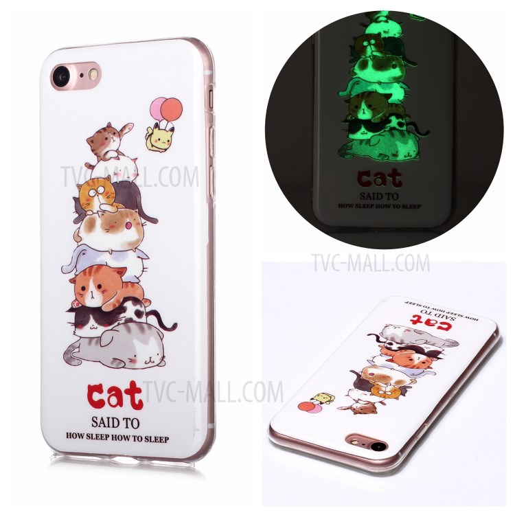 Noctilucent Patterned IMD TPU Phone Case for iPhone 6s/6 - Cats-1