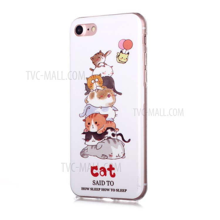 Noctilucent Patterned IMD TPU Phone Case for iPhone 6s/6 - Cats-2