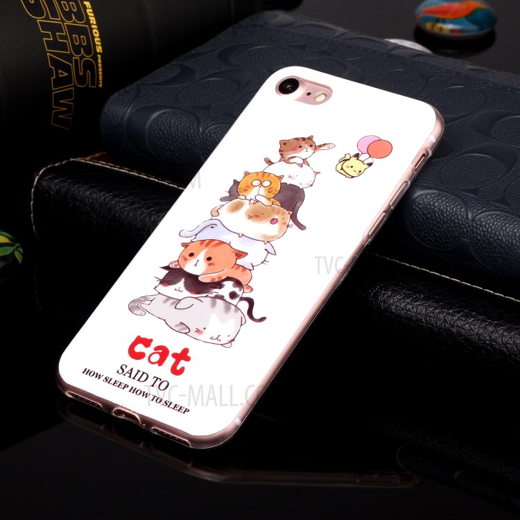Noctilucent Patterned IMD TPU Phone Case for iPhone 6s/6 - Cats-4