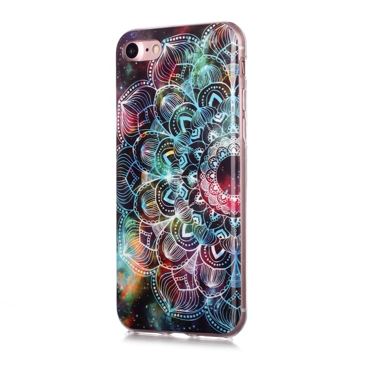 IMD Patterned TPU Luminous Phone Case for iPhone SE (2nd Generation)/8/7 - Mandala Flower-2