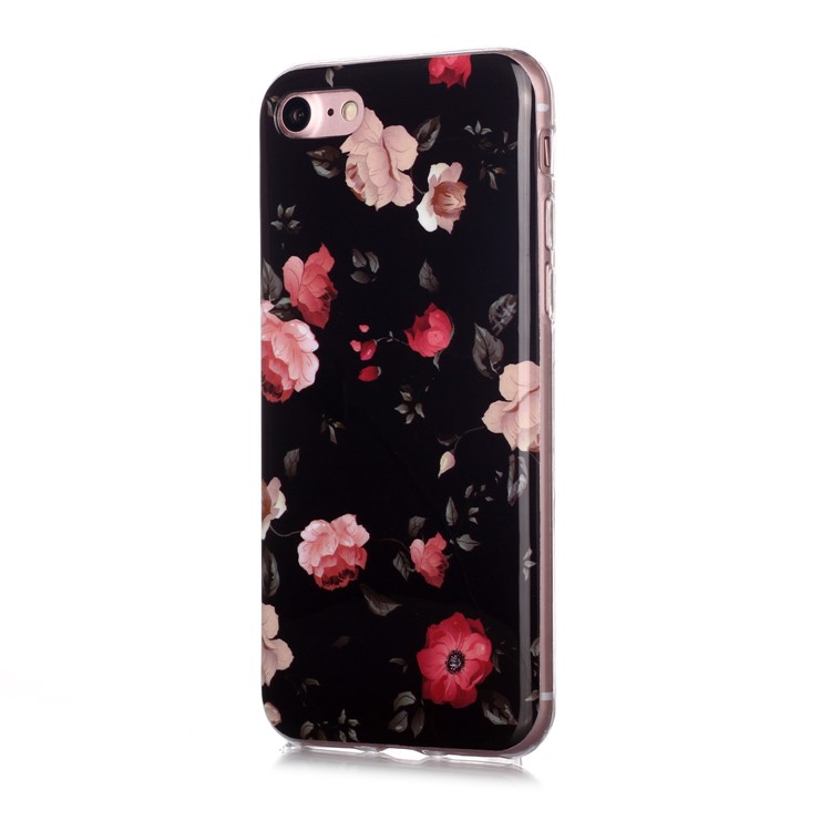 IMD Patterned TPU Luminous Phone Case for iPhone SE (2nd Generation)/8/7 - Flowers-2