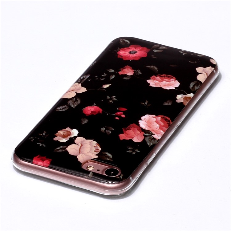 IMD Patterned TPU Luminous Phone Case for iPhone SE (2nd Generation)/8/7 - Flowers-3