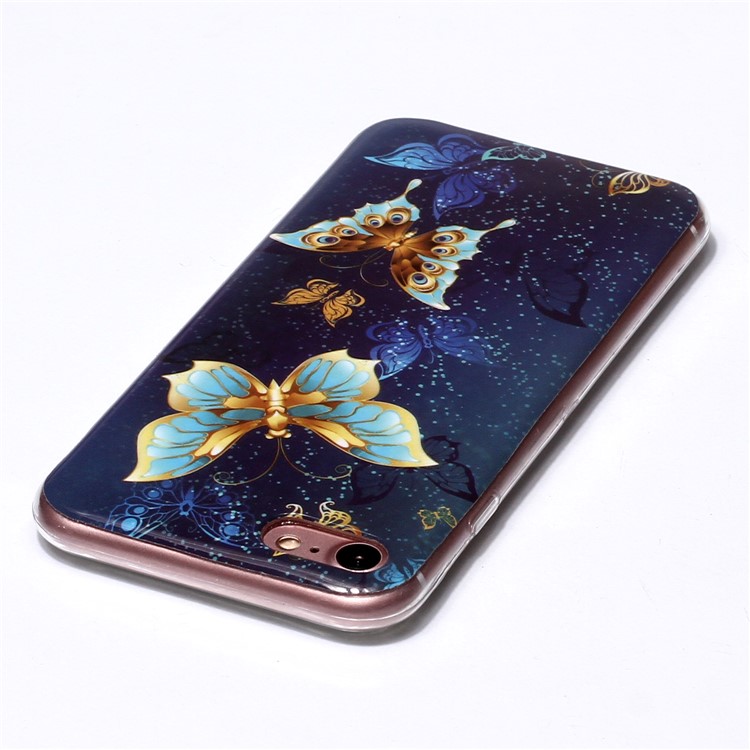 IMD Patterned TPU Luminous Phone Case for iPhone SE (2nd Generation)/8/7 - Pretty Butterfly-3