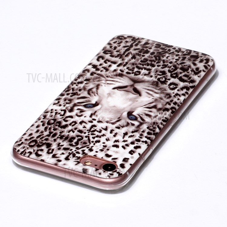 IMD Patterned TPU Luminous Phone Case for iPhone SE (2nd Generation)/8/7 - Leopard-3
