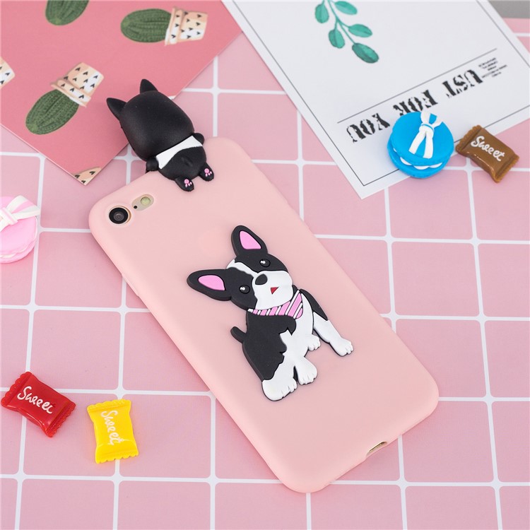 3D Doll Decor Soft TPU Phone Back Shell for iPhone SE (2nd Generation)/iPhone 8/iPhone 7 - Dog-8