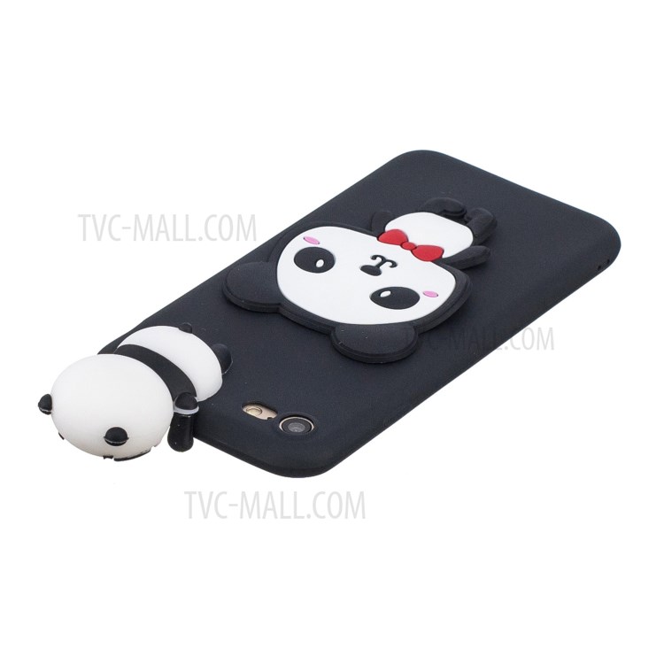3D Doll Decor Soft TPU Phone Back Shell for iPhone SE (2nd Generation)/iPhone 8/iPhone 7 - Cute Panda-5