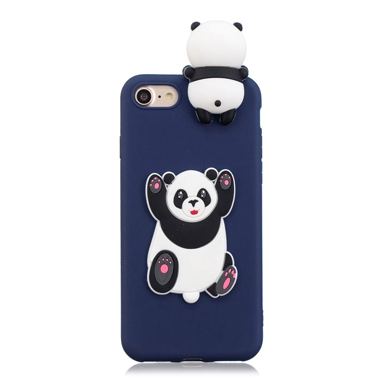 3D Doll Decor Soft TPU Phone Back Shell for iPhone SE (2nd Generation)/iPhone 8/iPhone 7 - Giant Panda-2