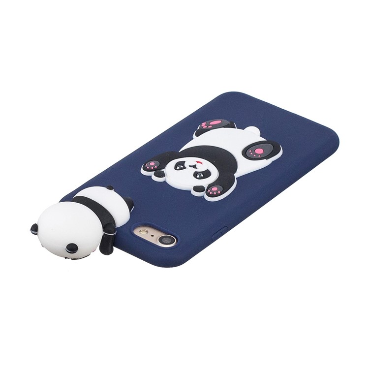 3D Doll Decor Soft TPU Phone Back Shell for iPhone SE (2nd Generation)/iPhone 8/iPhone 7 - Giant Panda-5