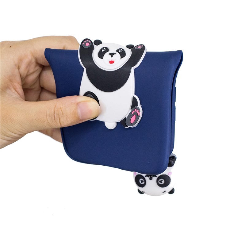 shel du téléphone tpu soft decor 3d pour l'iphone 7 / 8 / se (2020) / se (2022) 4,7 pouces - panda géant-6