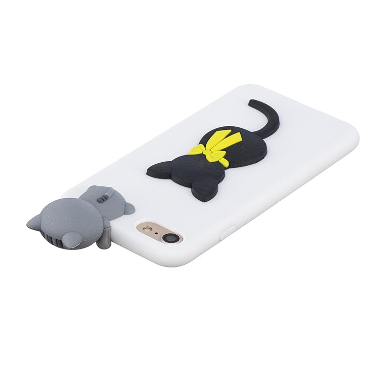 3D Doll Decor Soft TPU Phone Back Shell for iPhone SE (2nd Generation)/iPhone 8/iPhone 7 - Cat-5