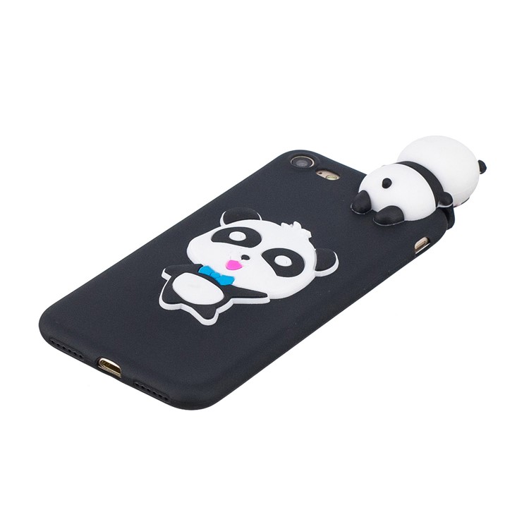 3D Doll Decor Soft TPU Phone Back Shell for iPhone SE (2nd Generation)/iPhone 8/iPhone 7 - Boy Panda-4