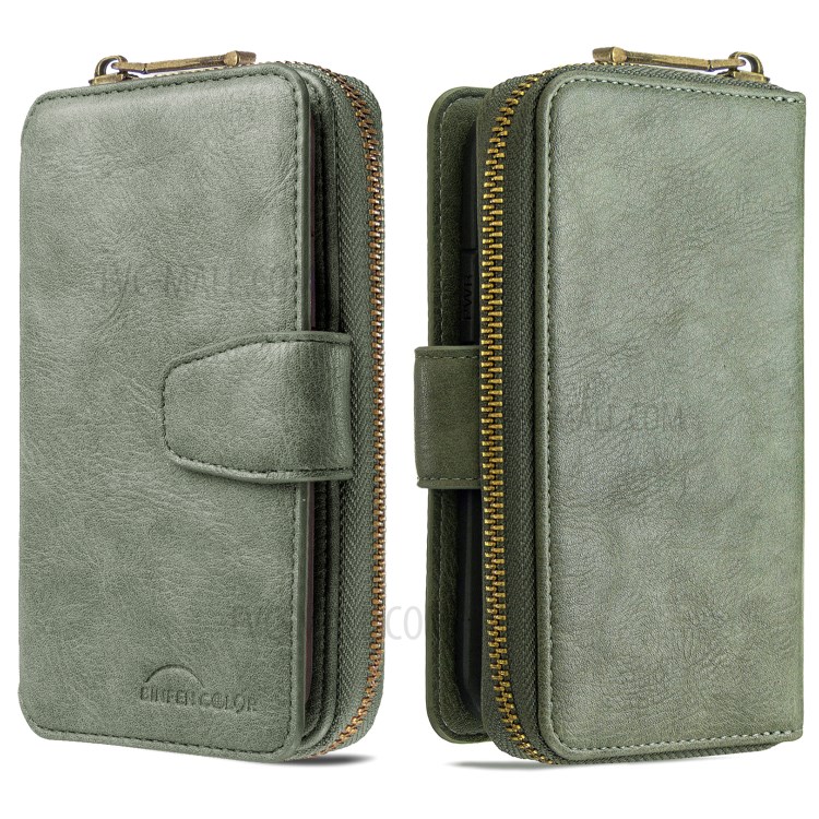 Zipper Wallet Design Leather Phone Protective Cover Shell for iPhone 11 Pro Max 6.5-inch - Green-2