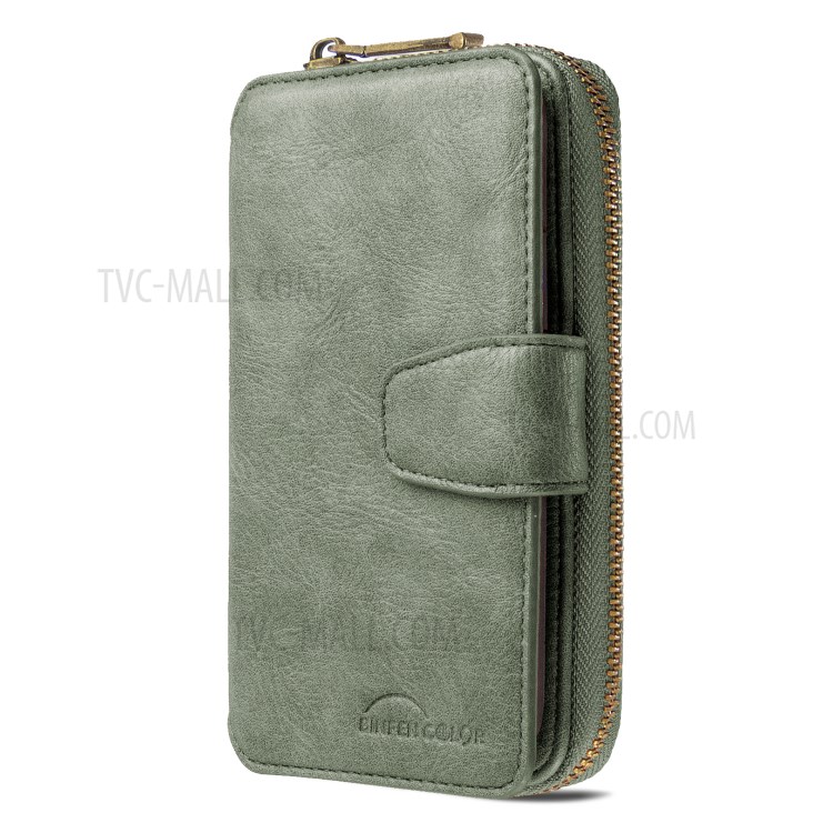 Zipper Wallet Design Leather Phone Protective Cover Shell for iPhone 11 Pro Max 6.5-inch - Green-6