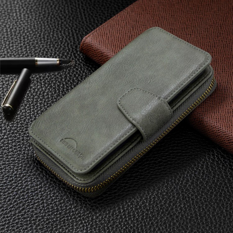 Zipper Wallet Design Leather Phone Protective Cover Shell for iPhone 11 Pro Max 6.5-inch - Green-9