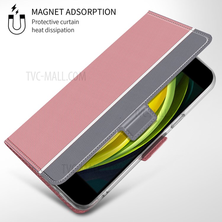 BAIYU Series Leather Unique Shell for iPhone SE (2nd Generation) / 8 / 7 4.7-inch - Pink-8