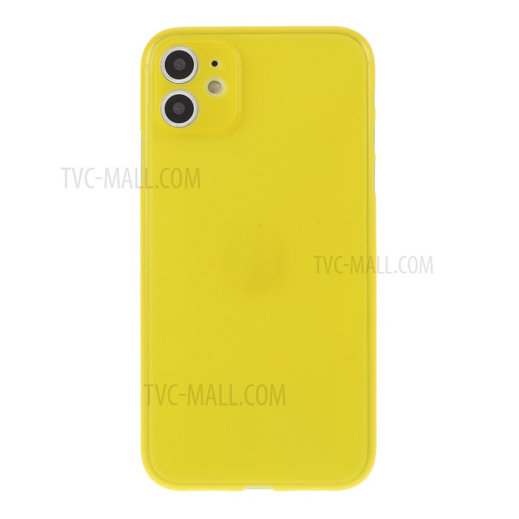 Matte Ultra-thin PC Mobile Phone Case for iPhone 11 6.1 inch - Yellow-1
