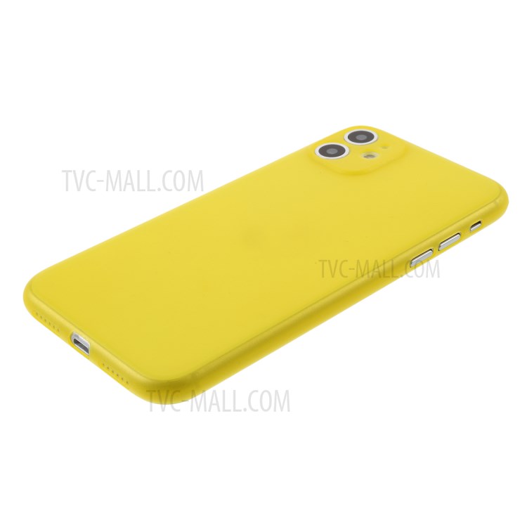 Matte Ultra-thin PC Mobile Phone Case for iPhone 11 6.1 inch - Yellow-4