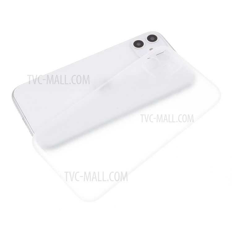 Étui de Téléphone Mobile Mat Ultra-thin PC Pour Iphone 11 6,1 Pouces - Transparent