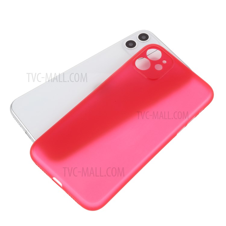 Caixa de Celular Para PC Ultra-felin Fosco Para Iphone 11 6,1 Polegadas - Vermelho-5