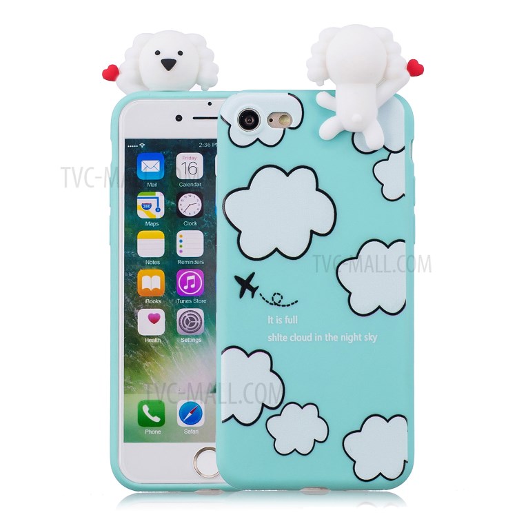 3D Doll Decor Soft TPU Phone Case for iPhone 7/8/SE (2nd Generation) - Dog-1