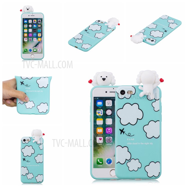 3D Doll Decor Soft TPU Phone Case for iPhone 7/8/SE (2nd Generation) - Dog-7