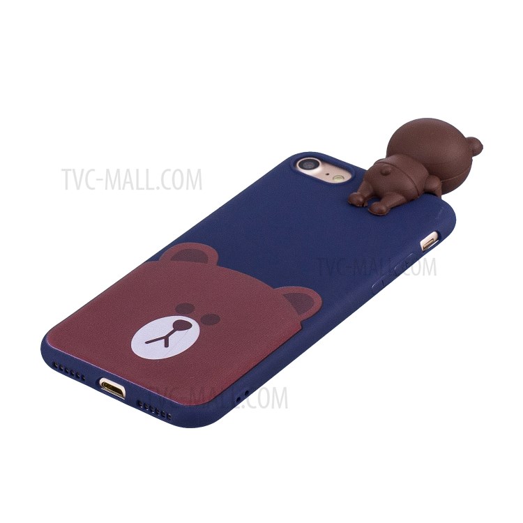 3D Doll Decor Soft TPU Phone Case for iPhone 7/8/SE (2nd Generation) - Bear-4