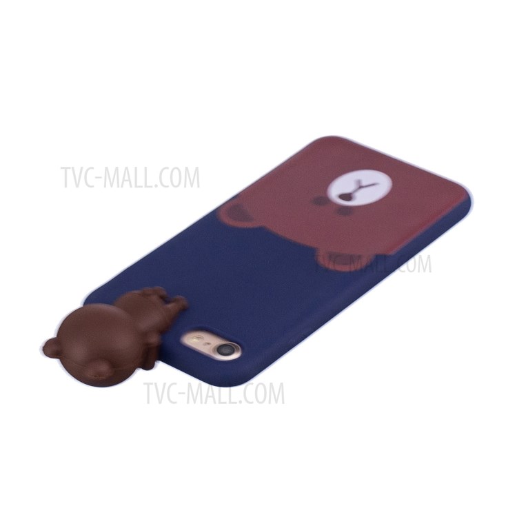 3D Doll Decor Soft TPU Phone Case for iPhone 7/8/SE (2nd Generation) - Bear-5