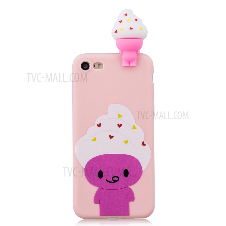 3D Doll Decor Soft TPU Phone Case for iPhone 7/8/SE (2nd Generation) - Ice Cream-2