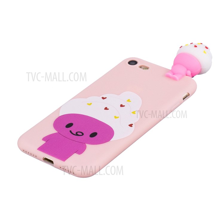 3D Doll Decor Soft TPU Phone Case for iPhone 7/8/SE (2nd Generation) - Ice Cream-4