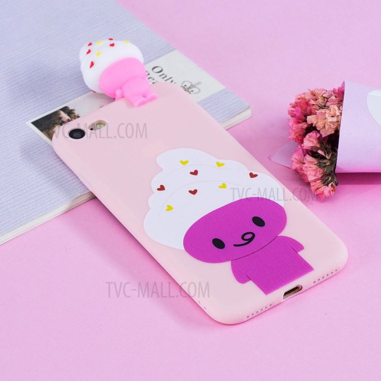 3D Doll Decor Soft TPU Phone Case for iPhone 7/8/SE (2nd Generation) - Ice Cream-8