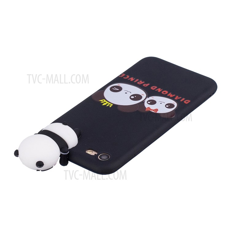 3D Doll Decor Soft TPU Phone Case for iPhone 7/8/SE (2nd Generation) - Couple Panda-5