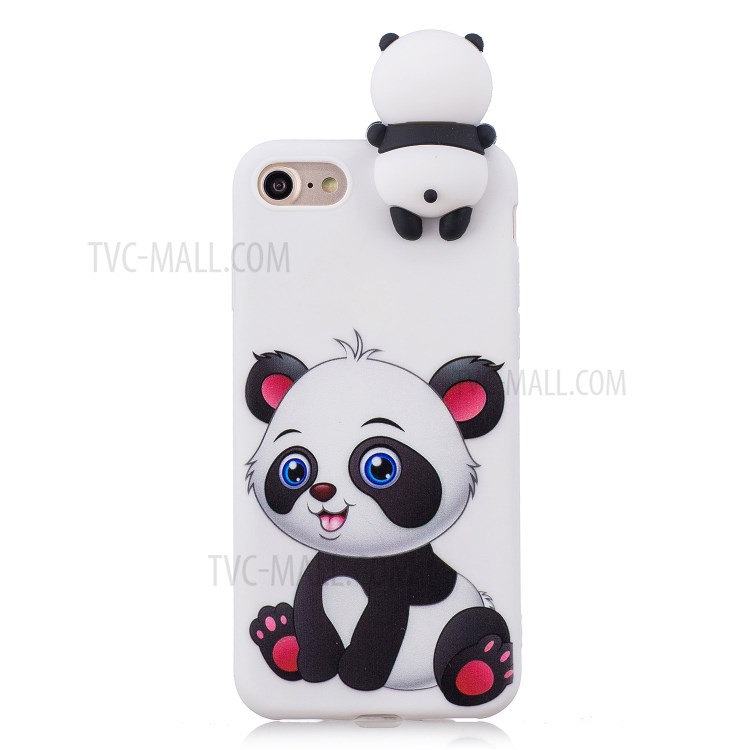 3D Doll Decor Soft TPU Phone Case for iPhone 7/8/SE (2nd Generation) - Baby Panda-2