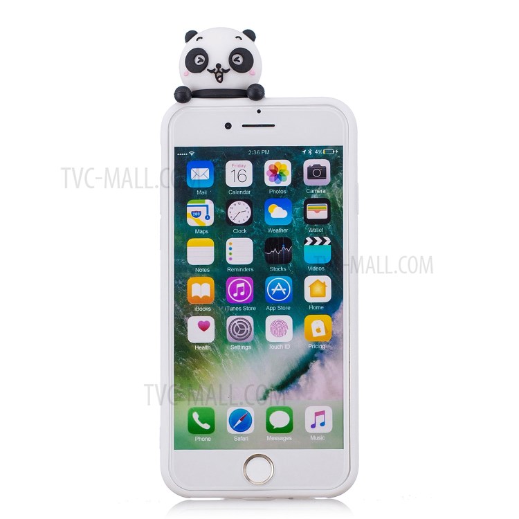 3D Doll Decor Soft TPU Phone Case for iPhone 7/8/SE (2nd Generation) - Baby Panda-3