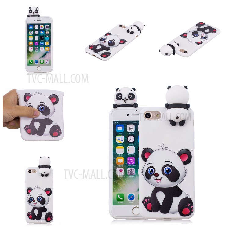 3D Doll Decor Soft TPU Phone Case for iPhone 7/8/SE (2nd Generation) - Baby Panda-7