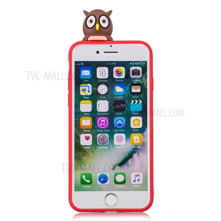 3D Doll Decor Soft TPU Phone Case for iPhone 7/8/SE (2nd Generation) - Female Owl-3