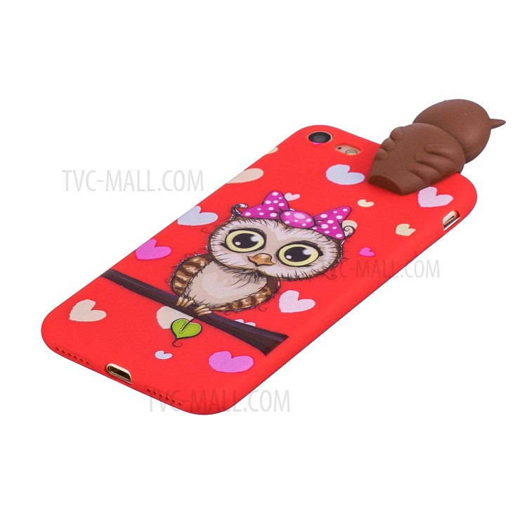 3D Doll Decor Soft TPU Phone Case for iPhone 7/8/SE (2nd Generation) - Female Owl-4