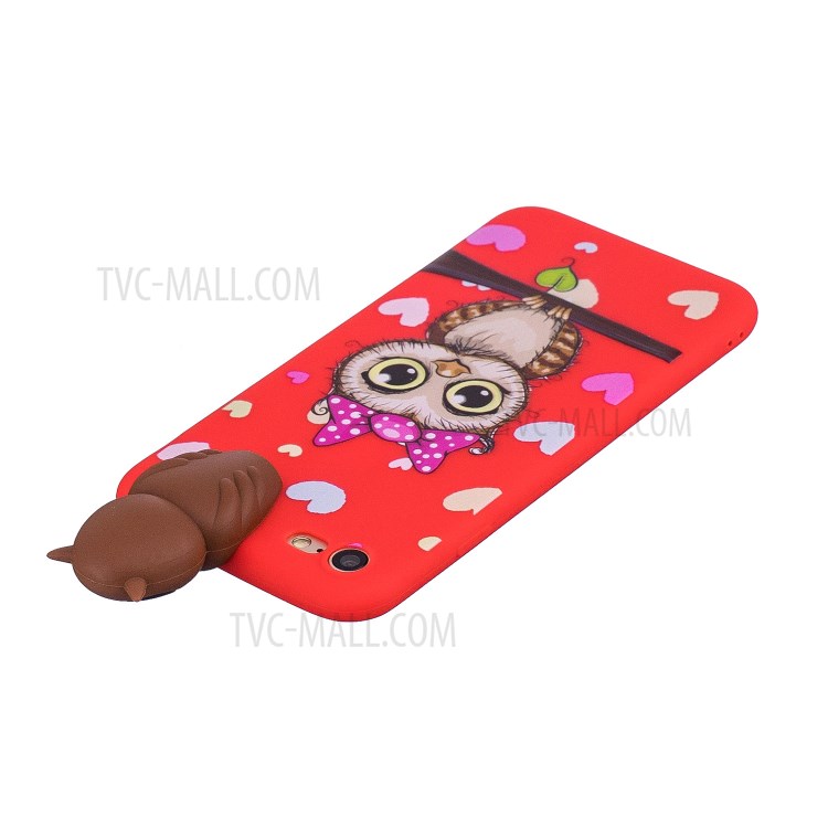 3D Doll Decor Soft TPU Phone Case for iPhone 7/8/SE (2nd Generation) - Female Owl-5