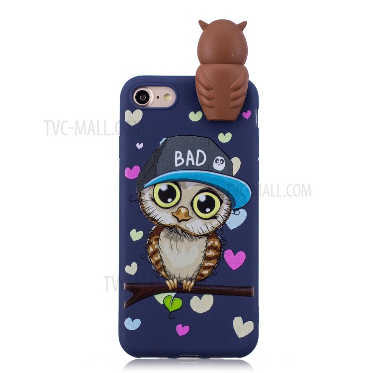 3D Doll Decor Soft TPU Phone Case for iPhone 7/8/SE (2nd Generation) - Male Owl-2