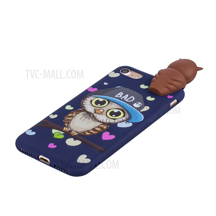 3D Doll Decor Soft TPU Phone Case for iPhone 7/8/SE (2nd Generation) - Male Owl-4