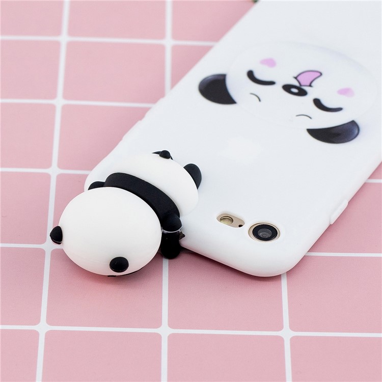 3D Doll Decor Soft TPU Mobile Phone Shell for iPhone SE (2nd Generation)/8/7 - Panda-12