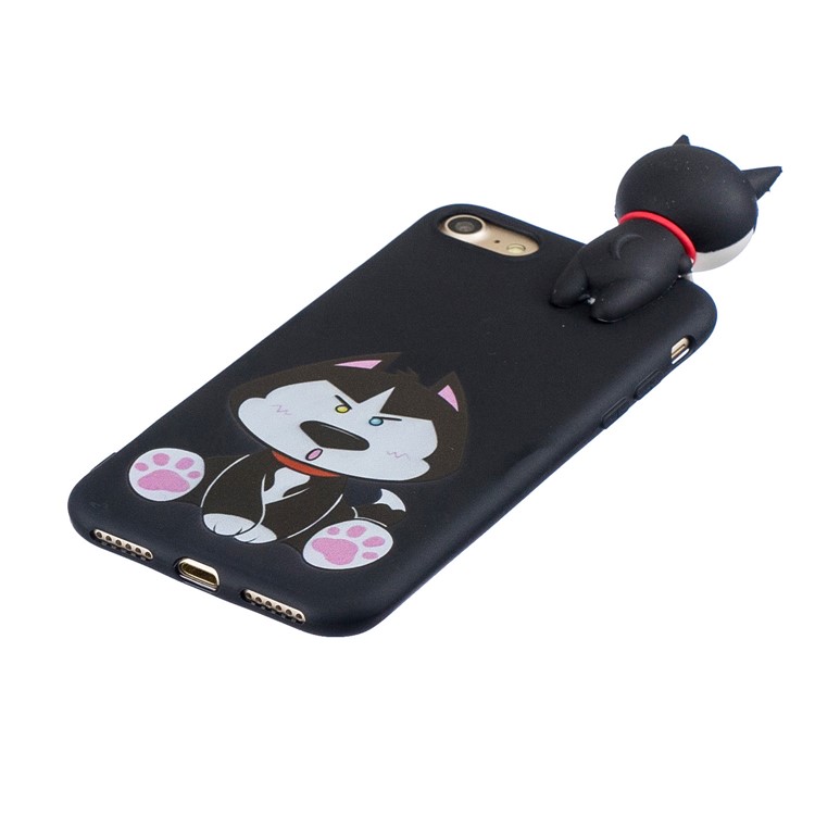 3D Doll Decor Soft TPU Mobile Phone Shell for iPhone SE (2nd Generation)/8/7 - Dog-2