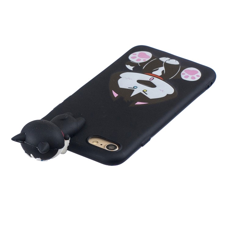 3D Doll Decor Soft TPU Mobile Phone Shell for iPhone SE (2nd Generation)/8/7 - Dog-3