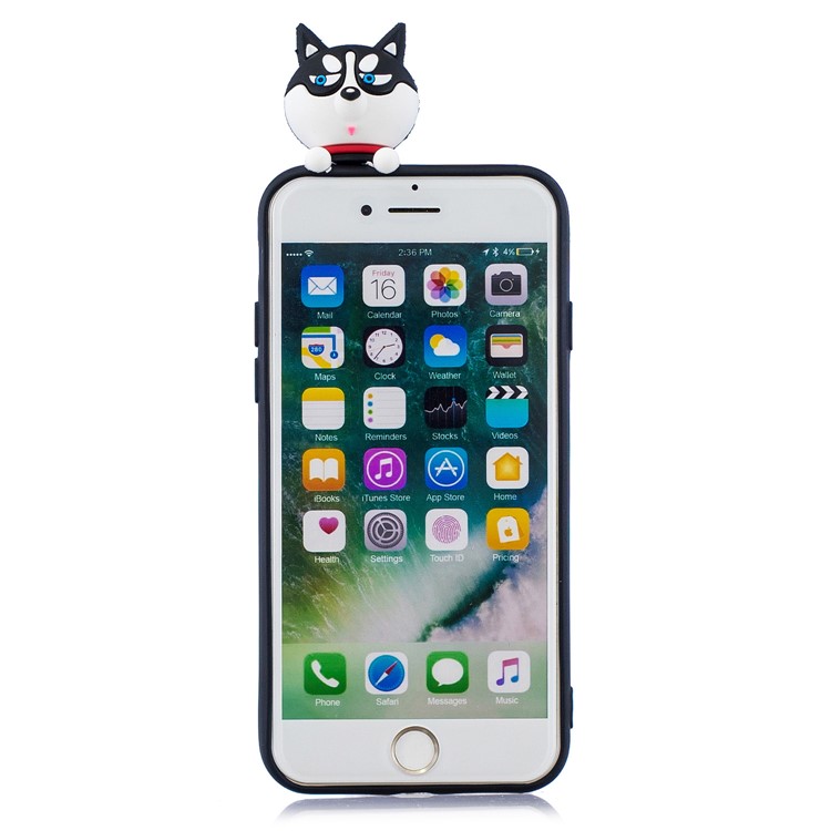 3D Doll Decor Soft TPU Mobile Phone Shell for iPhone SE (2nd Generation)/8/7 - Dog-6